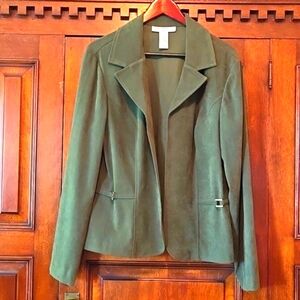 Prophecy Blazer Size 18 Open Front Suede Texture